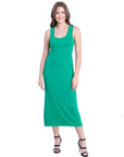 Scoop Neck Maxi Dress with Racerback Detail
