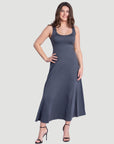 Slim Fit A Line Sleeveless Maxi Dress