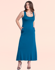 Scoop Neck Sleeveless Maxi Dress with Pockets